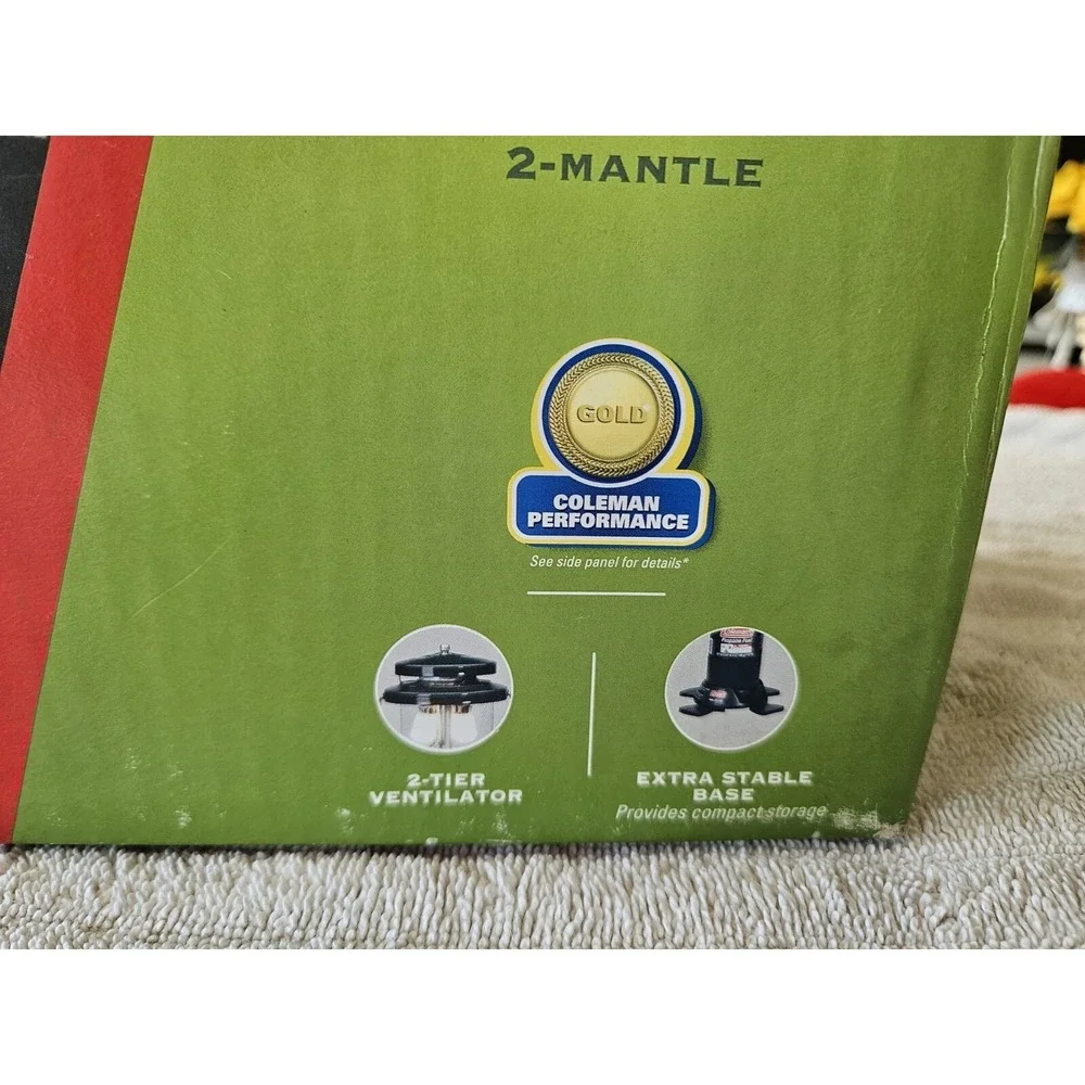 Coleman Lantern Deluxe 2 Mantle 2004 8hr Runtime With Base In Box